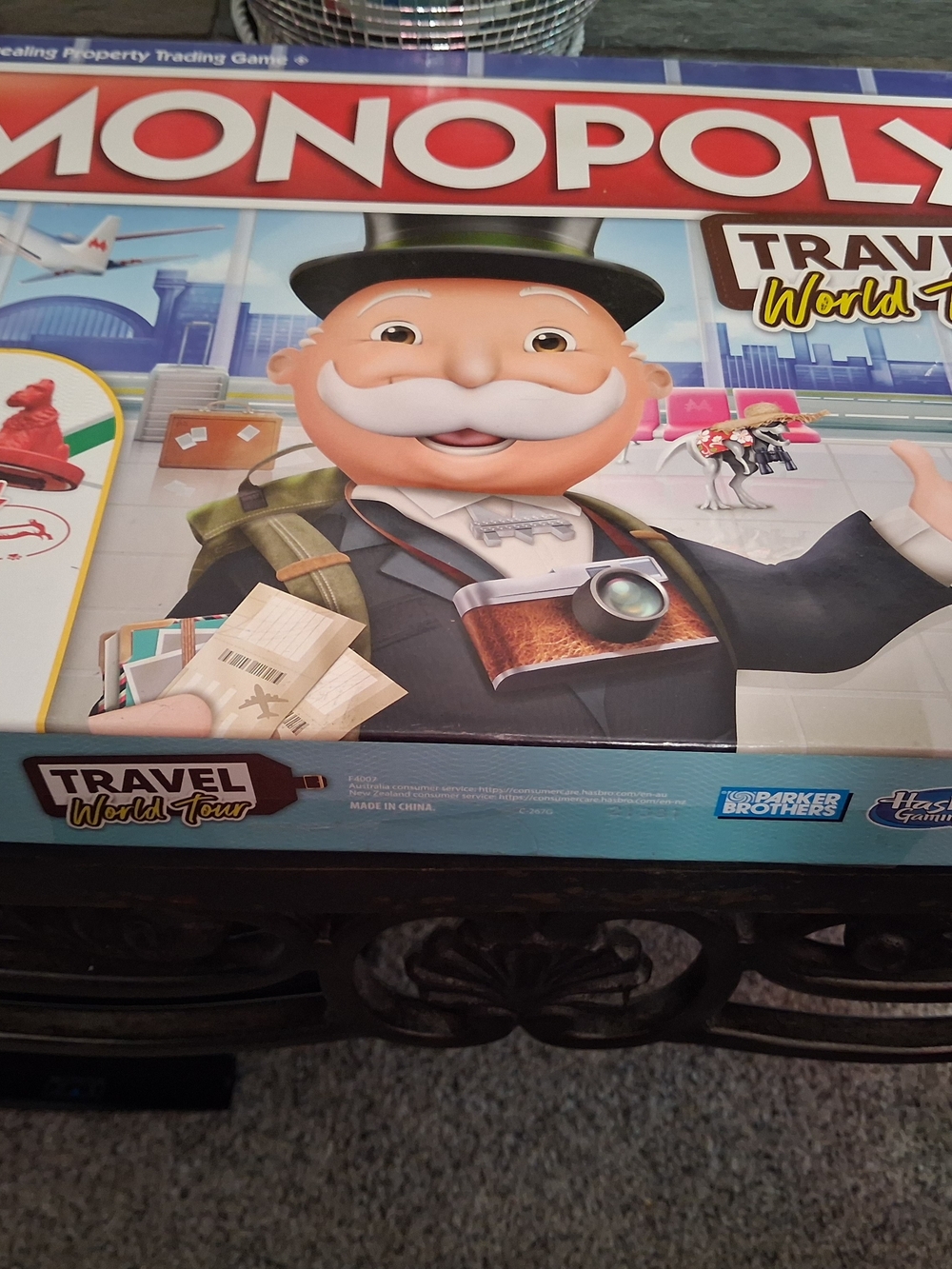 Hasbro Monopoly Travel World Tour Board Game – Red, Blue, White